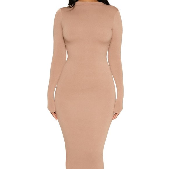 naked wardrobe Dresses & Skirts - NWT Naked Wardrobe Mid Dress - Tan Size Small